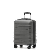 New Zealand Luggage Co Franz Josef collection 2-Pce 77/55cm Trolley luggage SS604-Charcoal