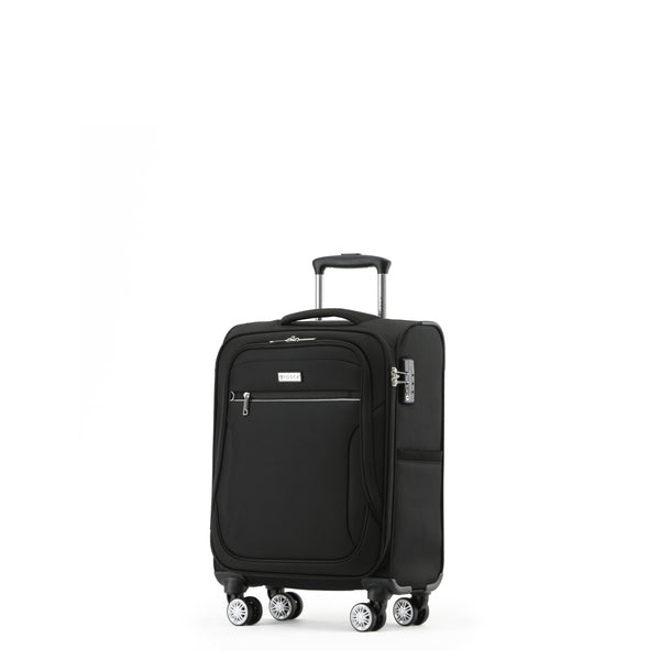 TCA990C 55cm Carry on Tosca Transporter Black Luxury softside Trolley luggage