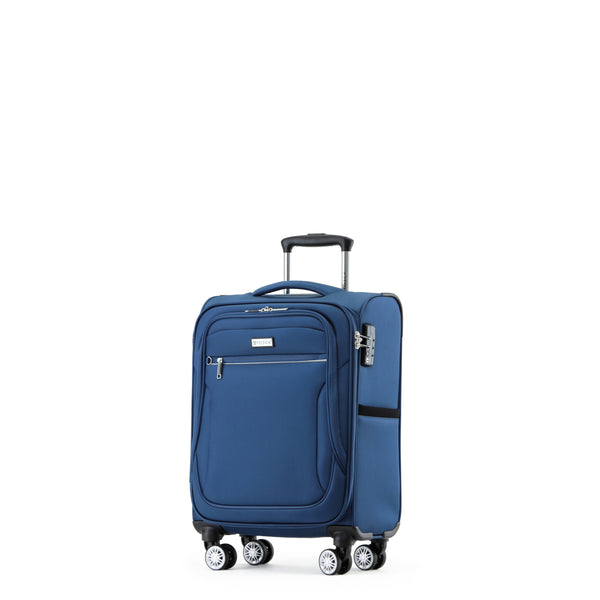 Tosca Transporter - 55cm Carry On -  Blue  softside Luxury Small trolley luggage TCA990C