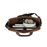 Tosca Waxed Canvas Collection 40cm-w cross body luxury satchel WC003-brown