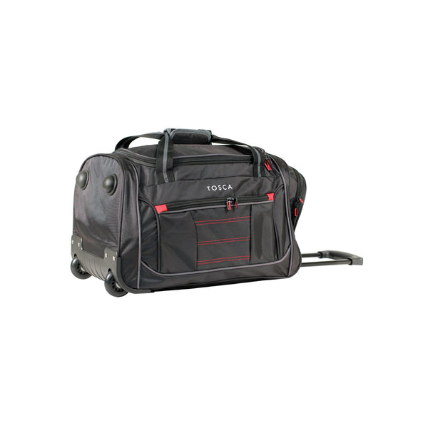 TCA794TWS Tosca Black 48cm Wheeled Sport Duffle Bag