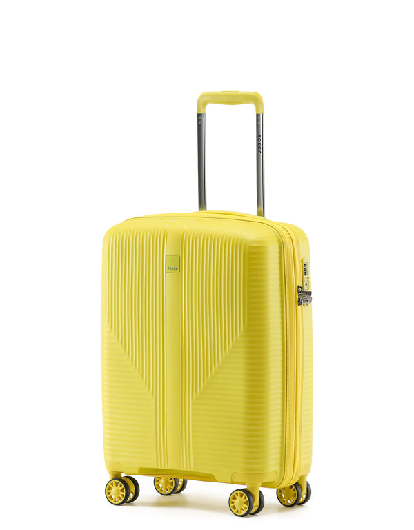 Tosca F-Lite Collection Polypropylene Premium 54cm cabin approved carry-on Trolley case TCA846C-Yellow