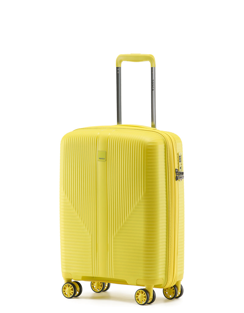 Tosca F-Lite Collection Polypropylene Premium 54cm cabin approved carry-on Trolley case TCA846C-Yellow