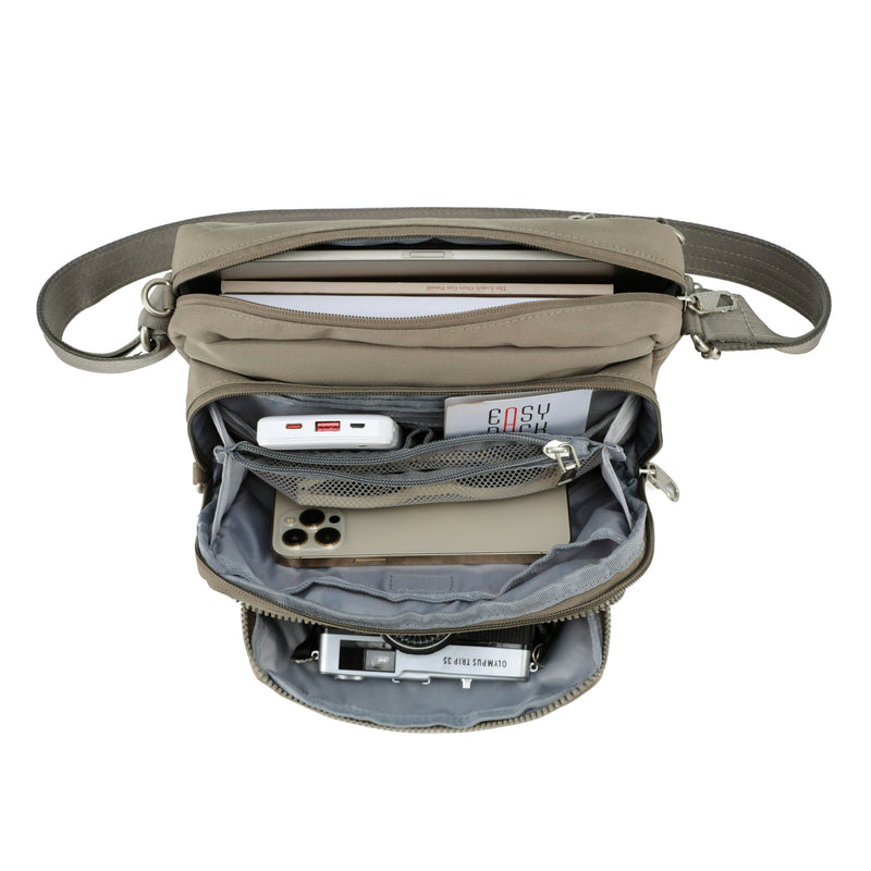 Tosca Slash proof Anti-Theft range Cross body shoulder bag TCA981-Taupe