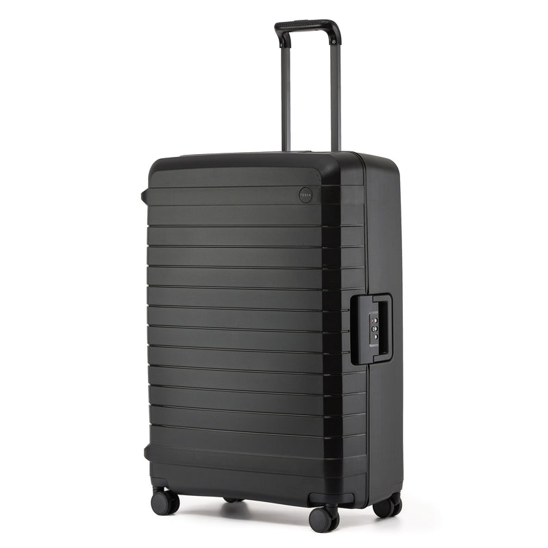 Tosca Vault Collection Clamp style 77cm Polypropylene Premium trolley luggage TCA219A-Black