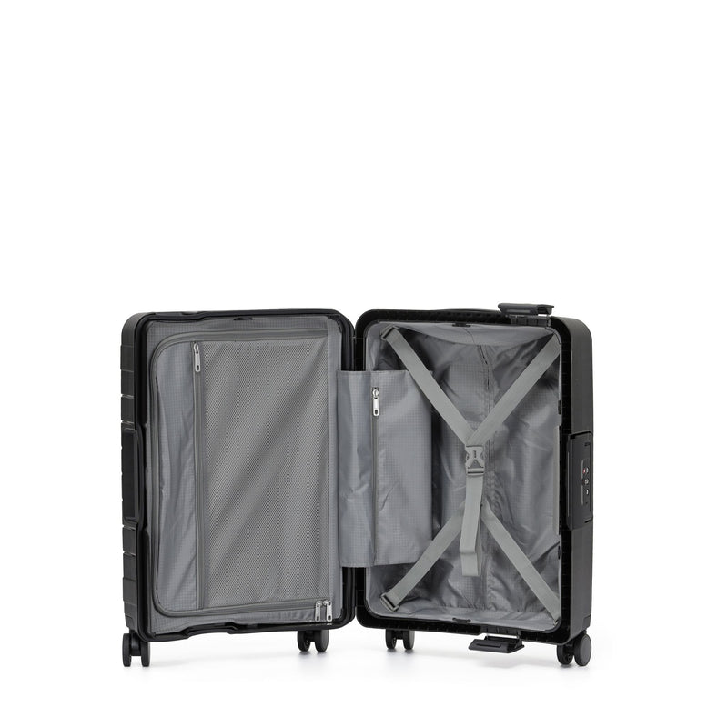 Tosca Vault Collection Clamp style Polypropylene Premium 54cm carry-on luggage TCA219C-Black