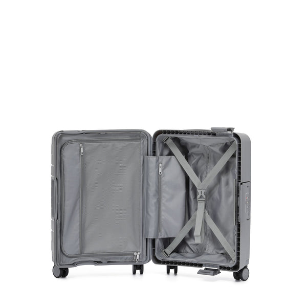 Tosca Vault Collection Clasp style Premium Polypropylene 54cm Carry on TCA219C-Grey