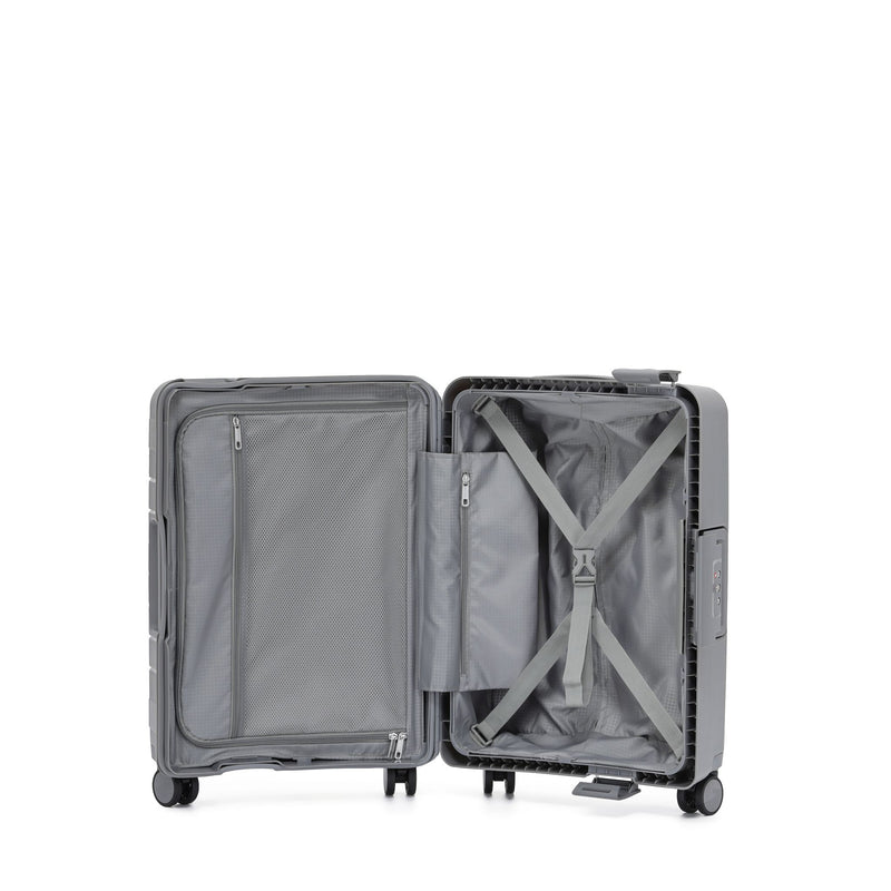 Tosca Vault Collection Clasp style Premium Polypropylene 54cm Carry on TCA219C-Grey