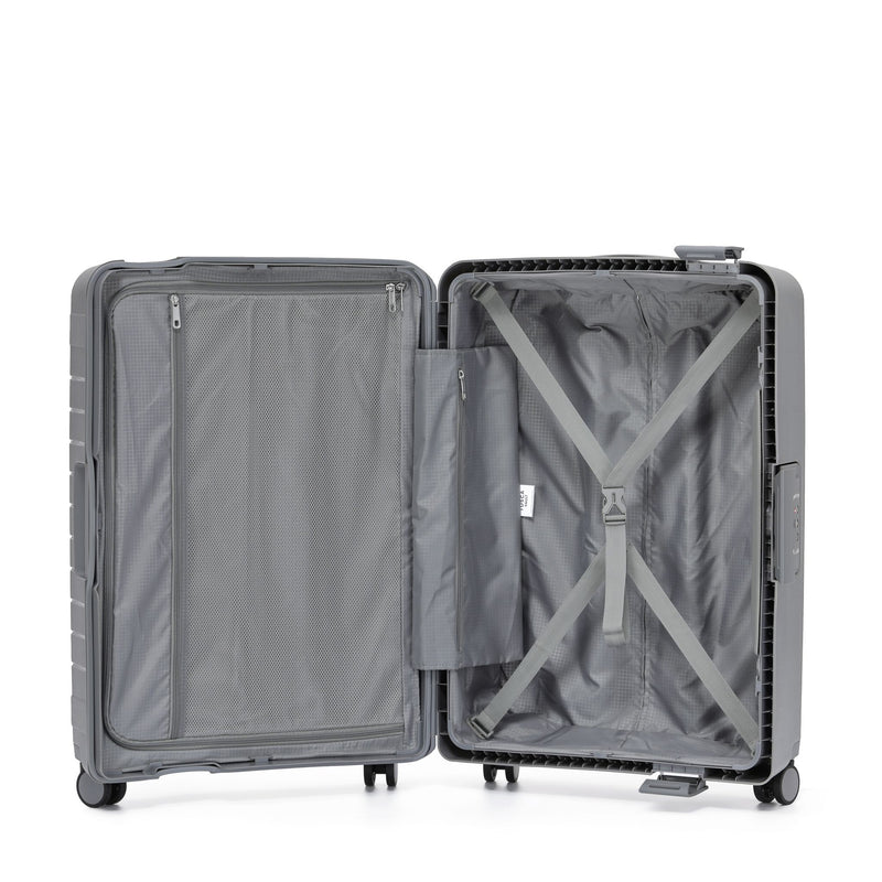Tosca Vault Collection Polypropylene 67cm Clamp style trolley case TCA219B-Grey