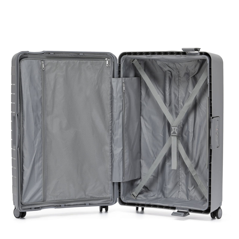 Tosca Vault Collection Clasp Style 77cm Polypropylene Premium Trolley luggage TCA219A-Grey