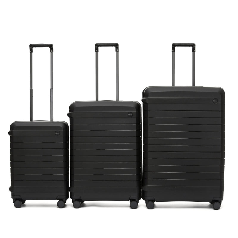 Tosca Vault Collection Clamp style 77cm Polypropylene Premium trolley luggage TCA219A-Black