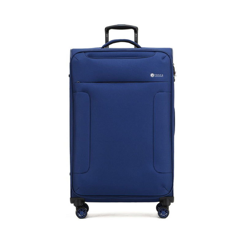 Tosca So-lite - Checked 78cm -  Navy Lightweight Softside Large Trolley luggage AIR4044A