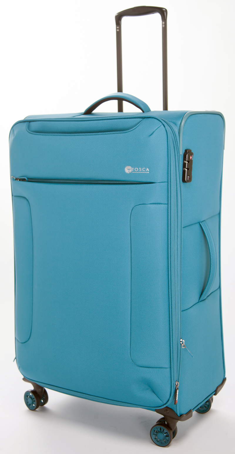 Tosca So-Lite softside Teal trolley luggage set AIR4044 sizes 78cm/66cm/52cm