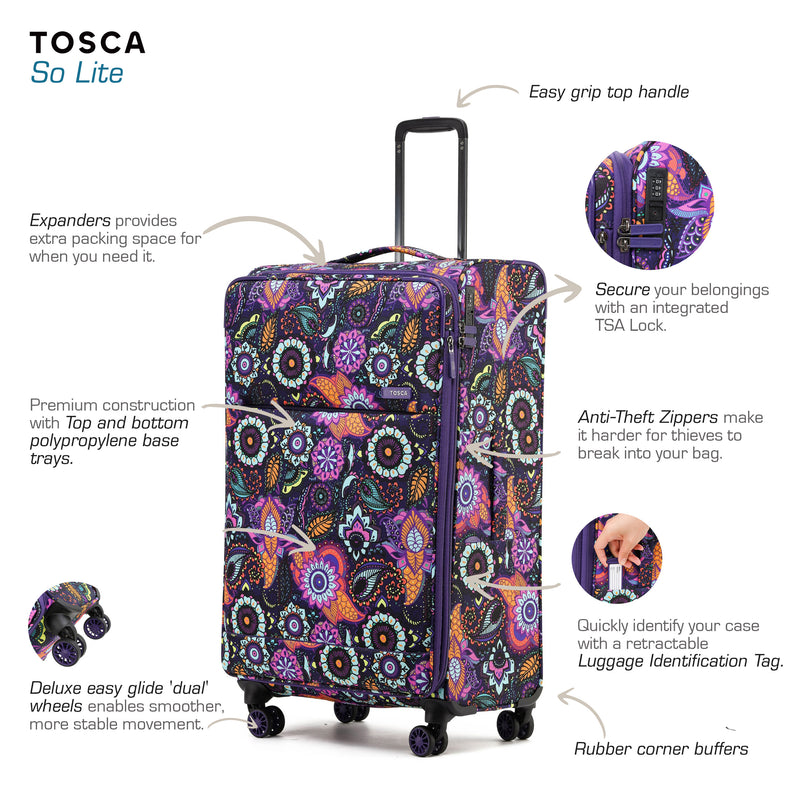 Tosca So-Lite 4.0 Collection 79cm Softside checked four wheel