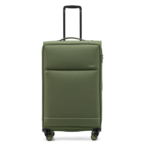 Tosca So-Lite 4.0 Collection 79cm Softside checked four wheel trolley case AIR5055A-Khaki