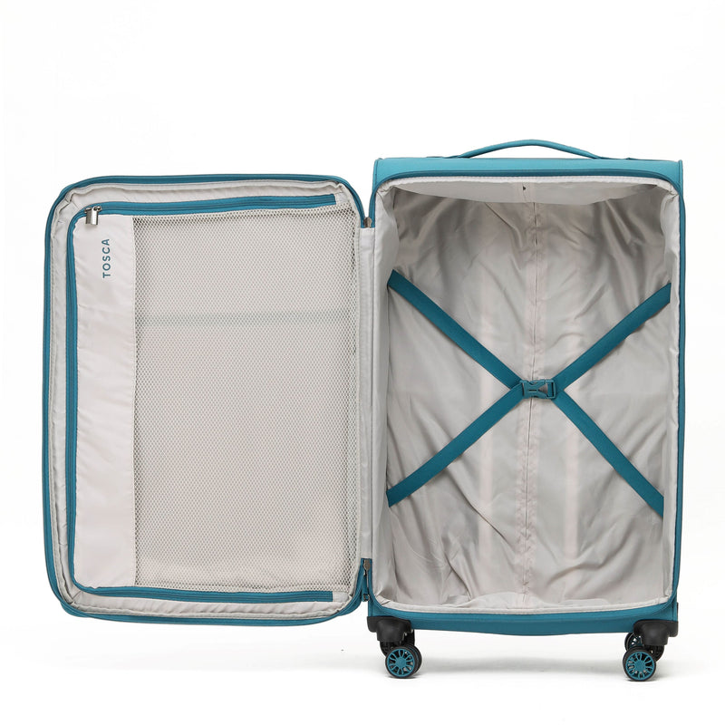 Tosca So-Lite 4.0 Collection 2-Pce Set 79/54cm soft side Trolley cases AIR5055-2 piece set Teal