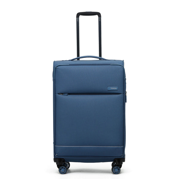 Tosca So-Lite 4.0 Collection 67cm-H soft side checked trolley case AIR5055B-Blue