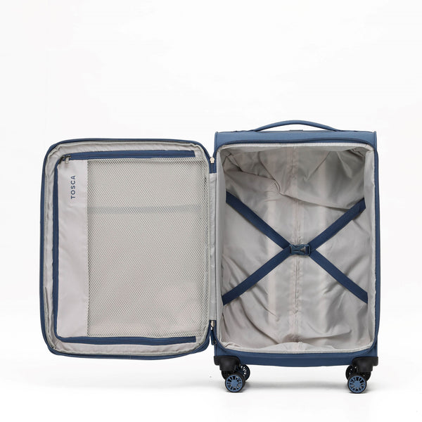 Tosca So-Lite 4.0 Collection Full-Set 79/67/54cm soft side Trolley cases AIR5055-Blue