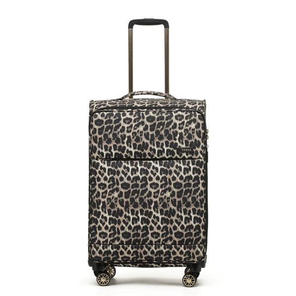 Tosca So-lite 4.0 Collection 67cm Soft side checked trolley case AIR5055B-Leopard