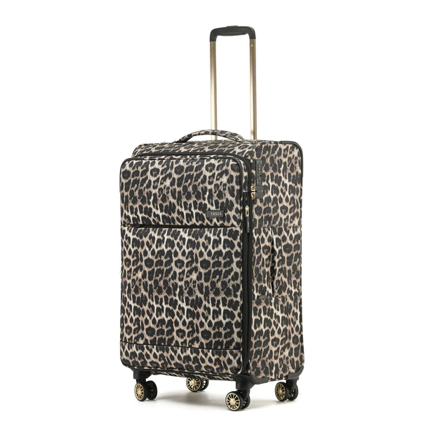 Tosca So-lite 4.0 Collection 67cm-H Soft side checked trolley case AIR5055B-Leopard