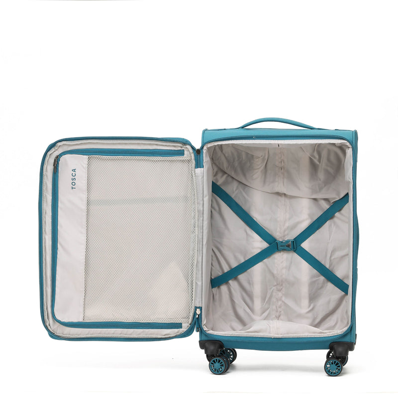 Tosca So-Lite 4.0 Collection soft side 67cm-H trolley case AIR5055B-Teal