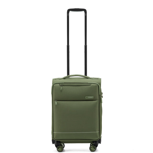 Tosca So-Lite 4.0 Collection soft side 4-wheel carry-on trolley luggage AIR5055C-Khaki