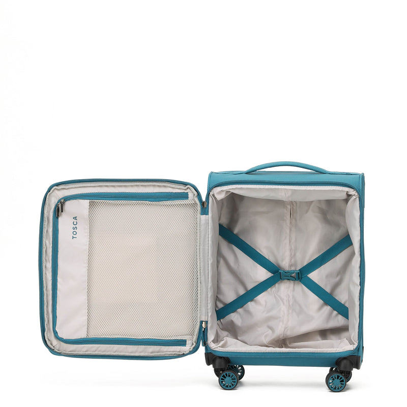 Tosca So-Lite 4.0 Collection 2-Pce Set 79/54cm soft side Trolley cases AIR5055-2 piece set Teal