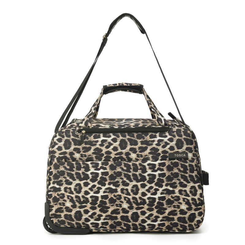 Tosca So-Lite Collection carry-on approved wheel bag AIR5055WB-Leopard