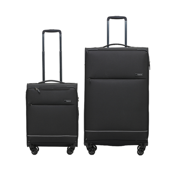 Tosca So-Lite 4.0 Collection 2-Pce Set 79/54cm soft side Trolley cases AIR5055- 2 piece set Black