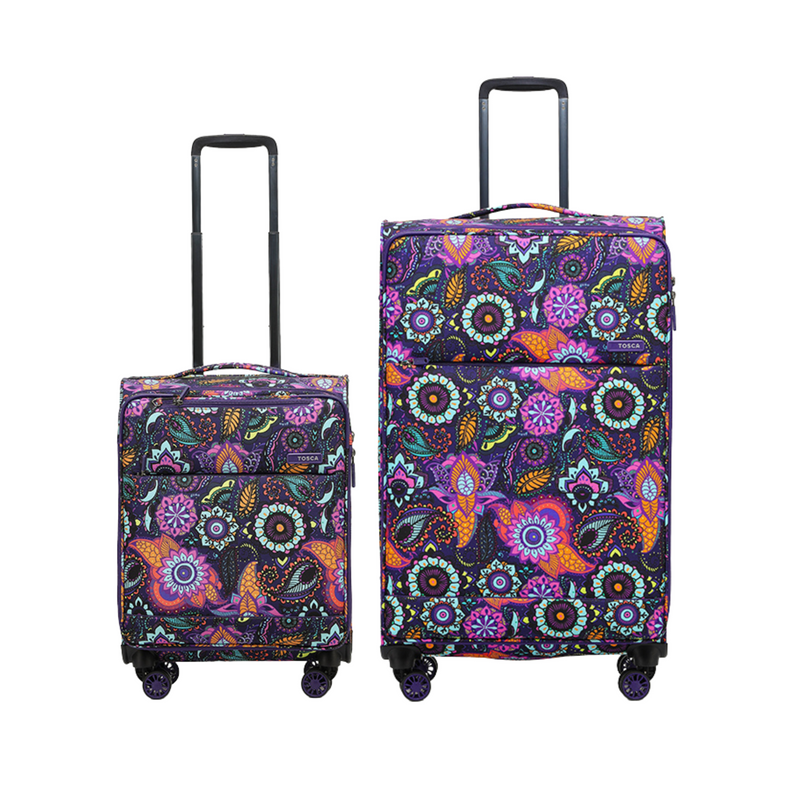 Tosca So-Lite 4.0 Collection 2-Pce Set 79/54cm soft side Trolley cases AIR5055-2 piece set Paisley