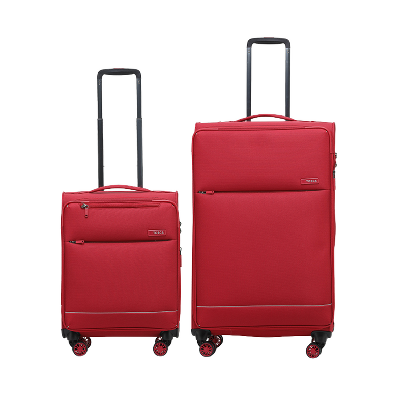 Tosca So-Lite 4.0 Collection 2-Pce Set 79/54cm soft side Trolley cases AIR5055-2 piece set Red