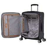 Eminent Softside - 55cm Carry On - Black Luxury Small Trolley Luggage S1880C