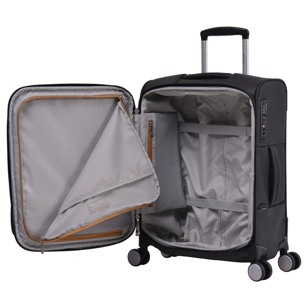 Eminent Softside - 55cm Carry On -Luxury Trolley Luggage S1880C Black