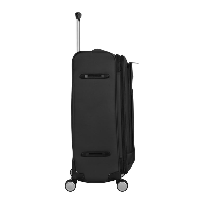 Eminent Softside - 66cm Checked - Black Luxury Medium Trolley Luggage S1880B