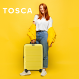 Tosca Storm Blue Comet 2-Pce set 78cm-Checked and 55cm-Carry on luggage package TCA200-Storm Blue