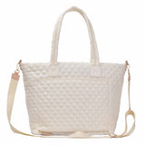 Tosca Metro Collection fashion quilted large travel tote MET980-Mushroom