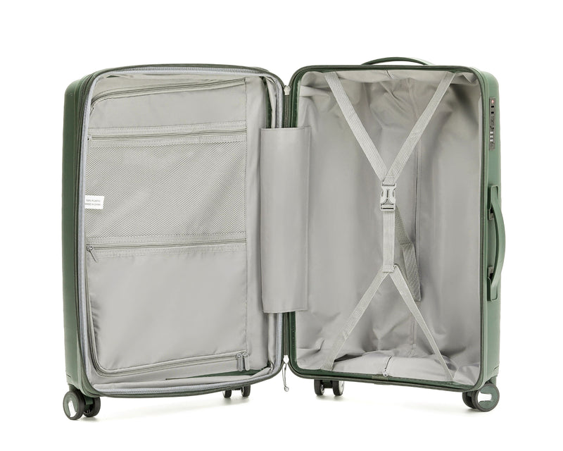 Gino Borelli Collection Polypropylene 2-Pce luggage set 66cm/55cm GB2402-Forrest green