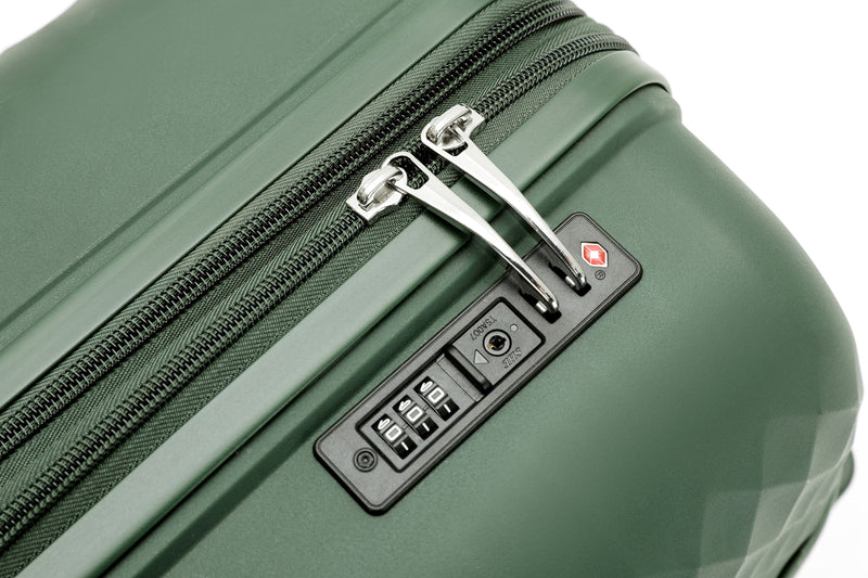 Gino Borelli Collection Polypropylene 2-Pce luggage set 66cm/55cm GB2402-Forrest green