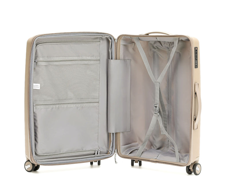 Gino Borelli Collection Polypropylene 2-Pce trolley luggage set 66cm/55cm GB2402-Sandstone