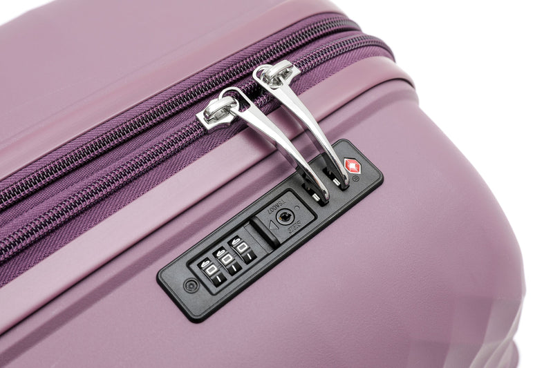 Gino Borelli Kai iwi Collection 55cm Carry on hard side polypropylene trolley case GB2402C Purple