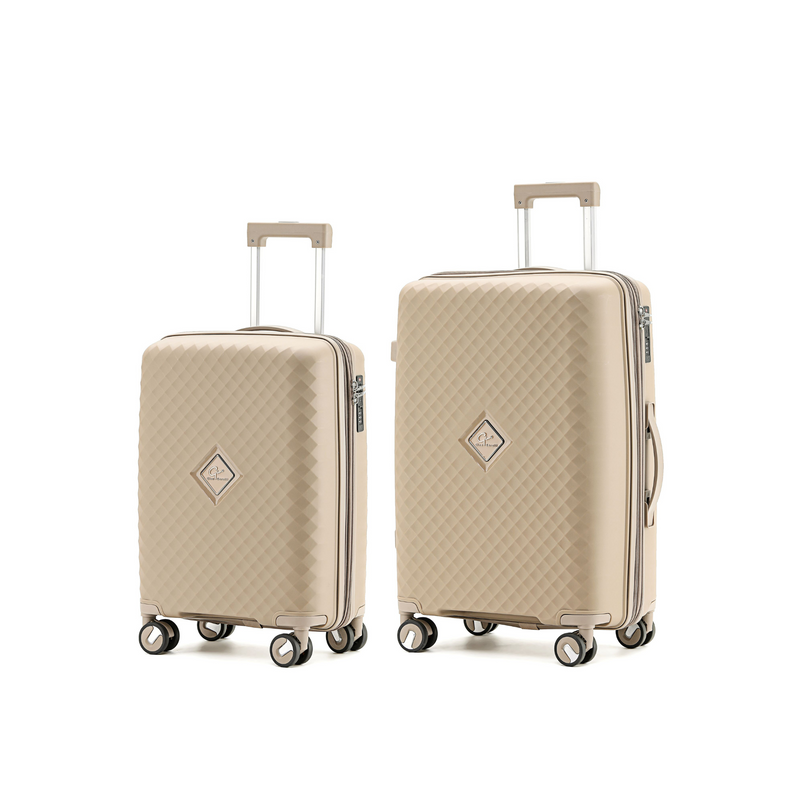 Gino Borelli Collection Polypropylene 2-Pce trolley luggage set 66cm/55cm GB2402-Sandstone