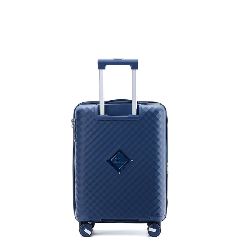Gino Borelli Kai Iwi Collection 55cm carry on hard side polypropylene trolley case GB2402C Inky Blue
