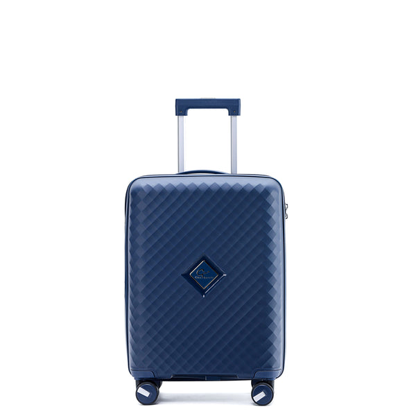 Gino Borelli Kai Iwi Collection 55cm carry on hard side polypropylene trolley case GB2402C Inky Blue