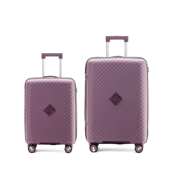 Gino Borelli Collection Polypropylene 2-Pce trolley luggage set 66cm/55cm GB2402-Purple