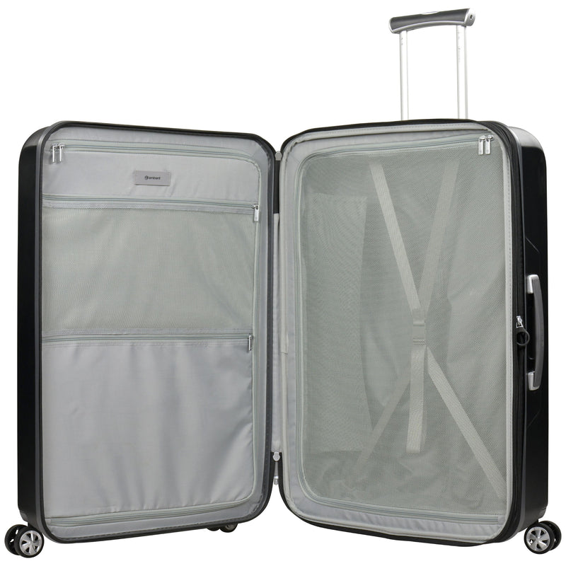 Eminent KC-28 Range 65cm Checked size Makrolon Polycarbonate luxury trolley case KC28B Black