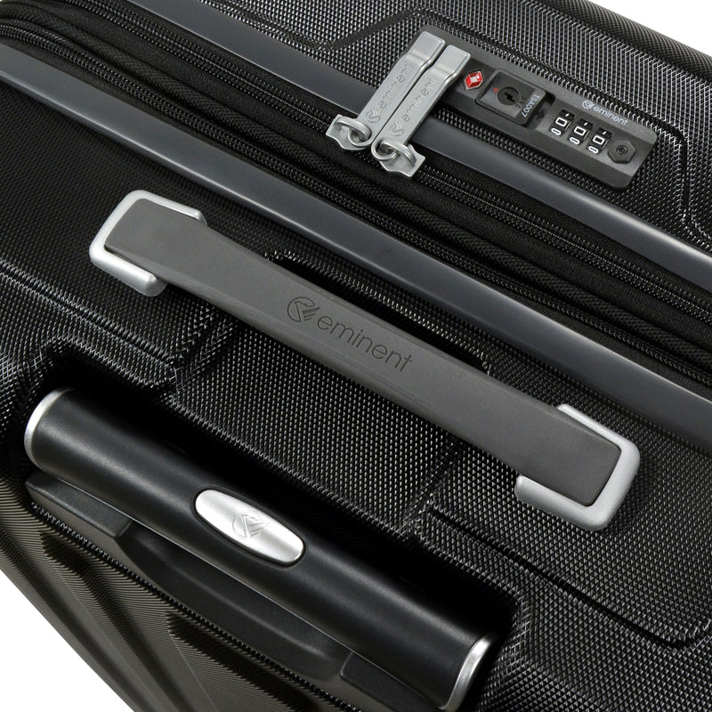 Eminent KC-28 Range 77cm Checked size Makrolon Polycarbonate luxury trolley case KC28A Black