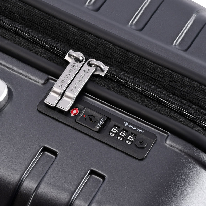Eminent Fortress Collection Premium Hard side Makrolon Polycarbonate 54cm carry-on trolley KG87C-Black