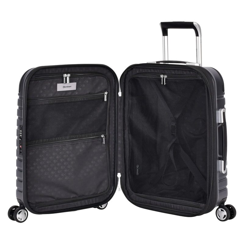 Eminent Fortress Collection Premium Hard side Makrolon Polycarbonate 54cm carry-on trolley KG87C-Black