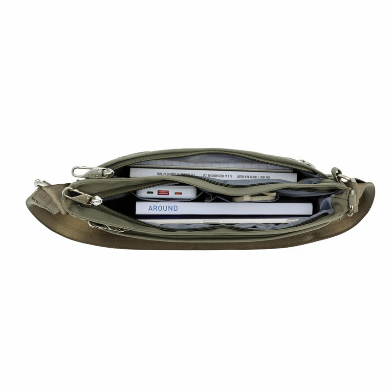 Tosca Slash Proof Anti-theft cross body shoulder bag TCA983-Khaki