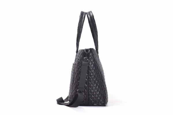 Tosca Metro Collection fashion quilted large travel tote MET980-Black